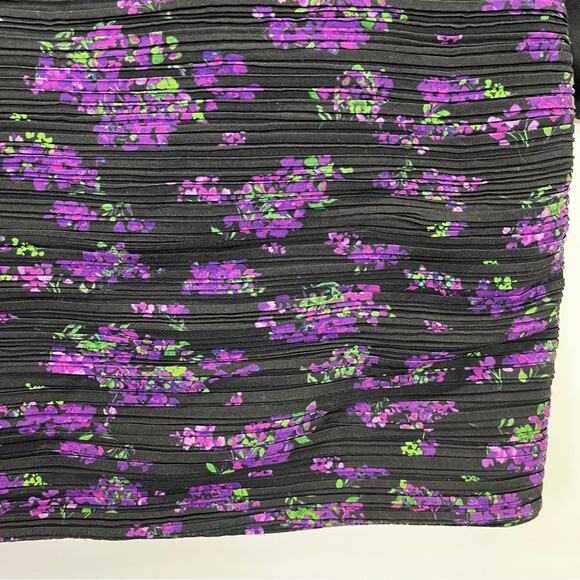 AMUR Giulia Floral fitted Mini dress black purple - 2 - Picture 7 of 12